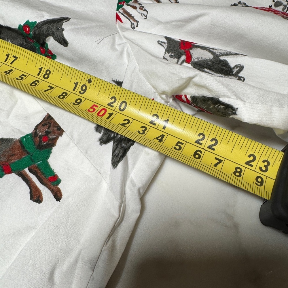 Talbots MODERN CLASSIC SHIRT - DOGS OF CHRISTMAS Size Large - never worn - Picture 8 of 9